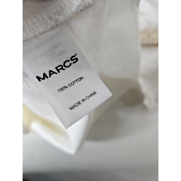 MARCS White Lace Shoulders Short Sleeve Tee Blouse Women’s XS - Picture 4 of 5